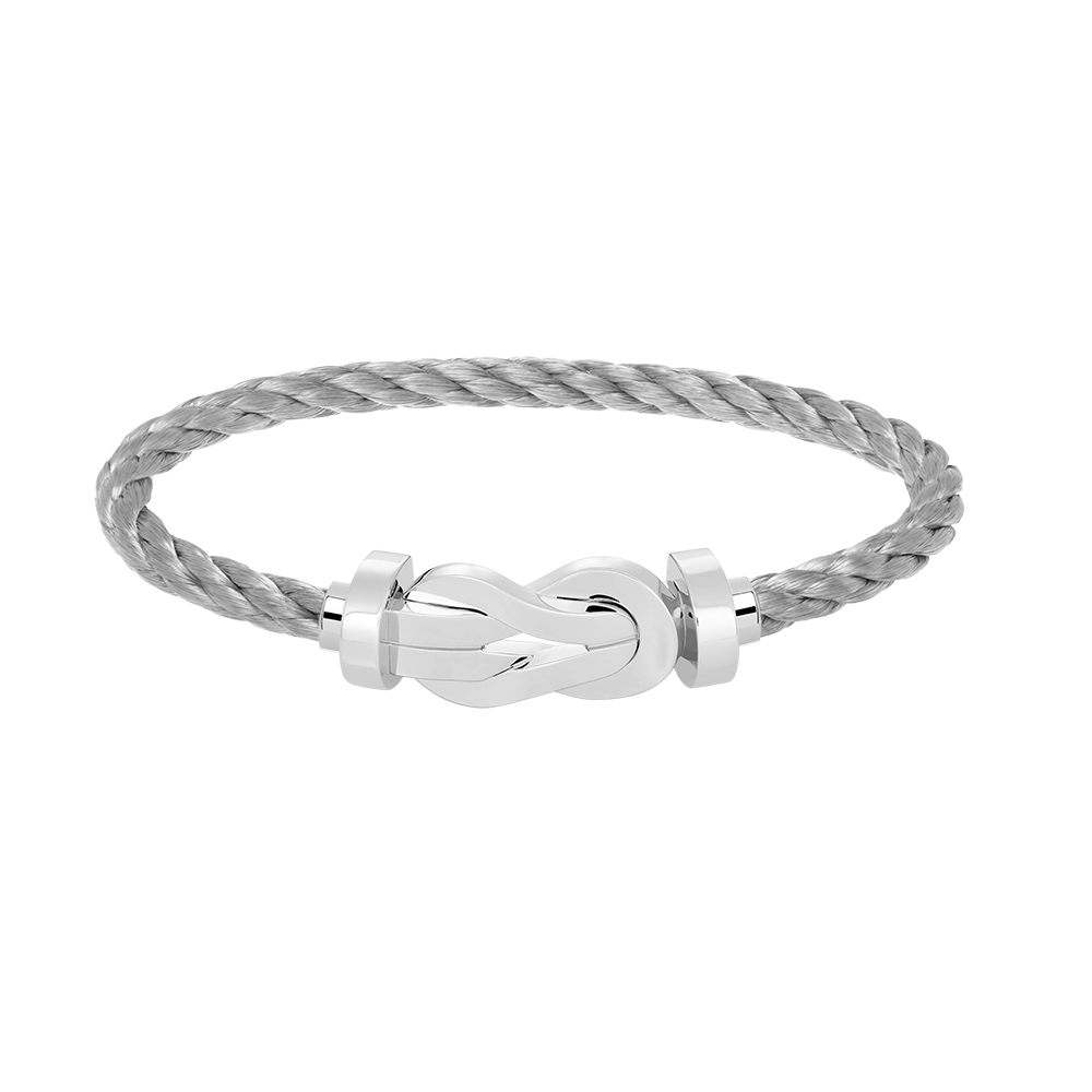 [Elite]CHANCE LARGE 8 FIGURE BUCKLE NO DIAMOND BRACELET SILVER