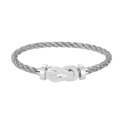 [Elite]CHANCE LARGE 8 FIGURE BUCKLE NO DIAMOND BRACELET SILVER