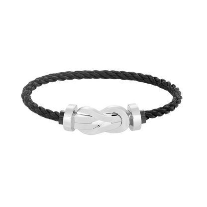 [Elite]CHANCE LARGE 8 FIGURE BUCKLE NO DIAMOND BRACELET SILVER
