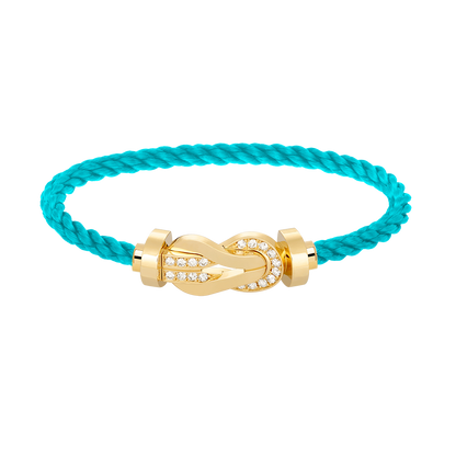 [Elite]CHANCE LARGE 8 FIGURE BUCKLE HALF DIAMOND BRACELET GOLD