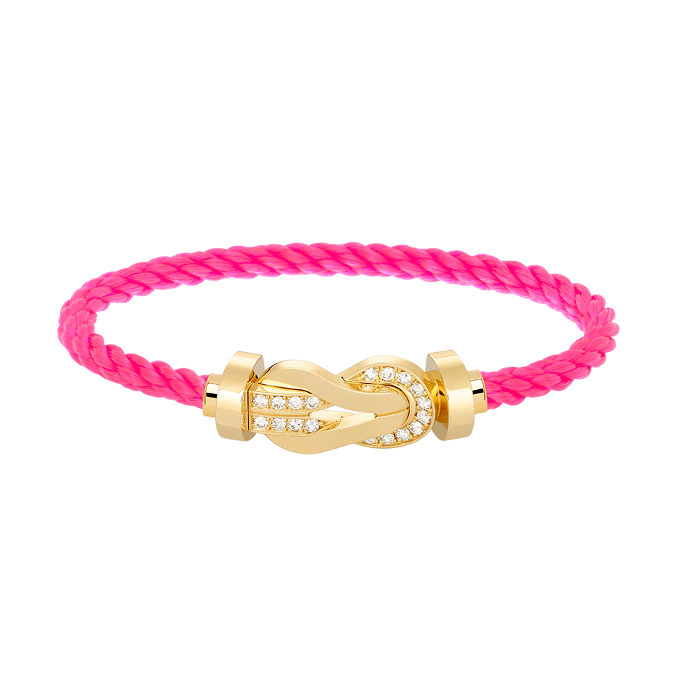 [Elite]CHANCE LARGE 8 FIGURE BUCKLE HALF DIAMOND BRACELET GOLD