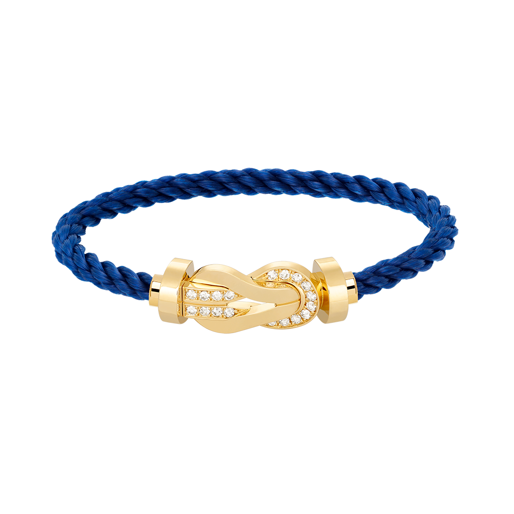 [Elite]CHANCE LARGE 8 FIGURE BUCKLE HALF DIAMOND BRACELET GOLD