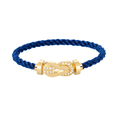 [Elite]CHANCE LARGE 8 FIGURE BUCKLE HALF DIAMOND BRACELET GOLD