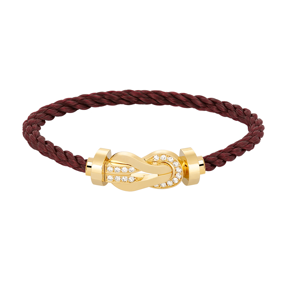 [Elite]CHANCE LARGE 8 FIGURE BUCKLE HALF DIAMOND BRACELET GOLD
