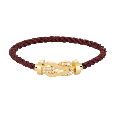 [Elite]CHANCE LARGE 8 FIGURE BUCKLE HALF DIAMOND BRACELET GOLD