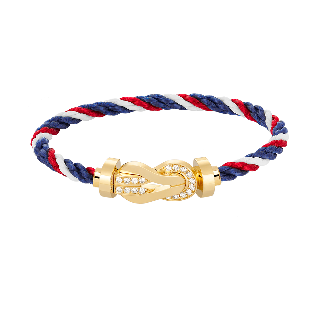 [Elite]CHANCE LARGE 8 FIGURE BUCKLE HALF DIAMOND BRACELET GOLD