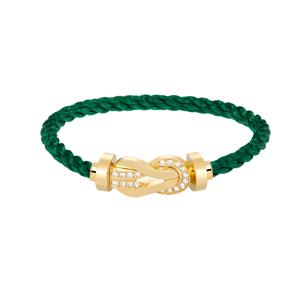 [Elite]CHANCE LARGE 8 FIGURE BUCKLE HALF DIAMOND BRACELET GOLD