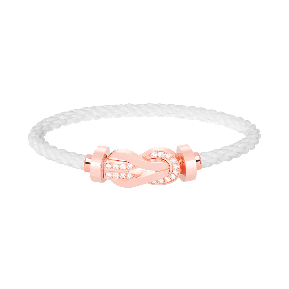 [Elite]CHANCE LARGE 8 FIGURE BUCKLE HALF DIAMOND BRACELET ROSE GOLD