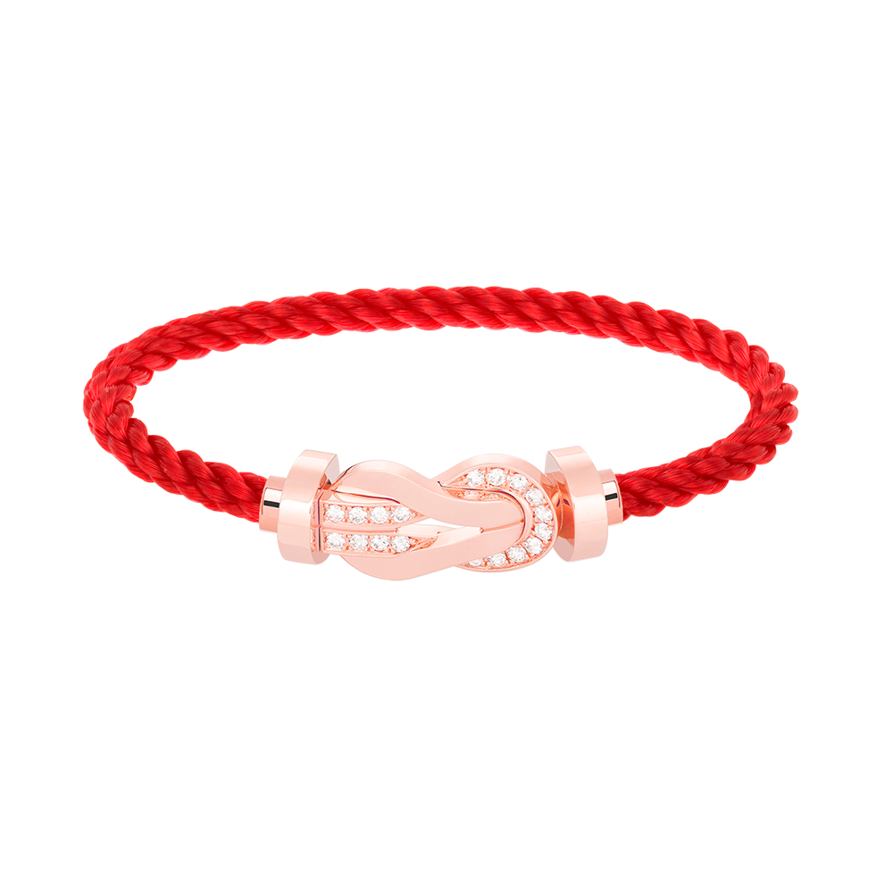 [Elite]CHANCE LARGE 8 FIGURE BUCKLE HALF DIAMOND BRACELET ROSE GOLD