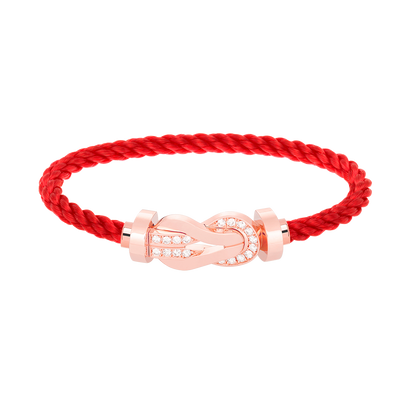 [Elite]CHANCE LARGE 8 FIGURE BUCKLE HALF DIAMOND BRACELET ROSE GOLD
