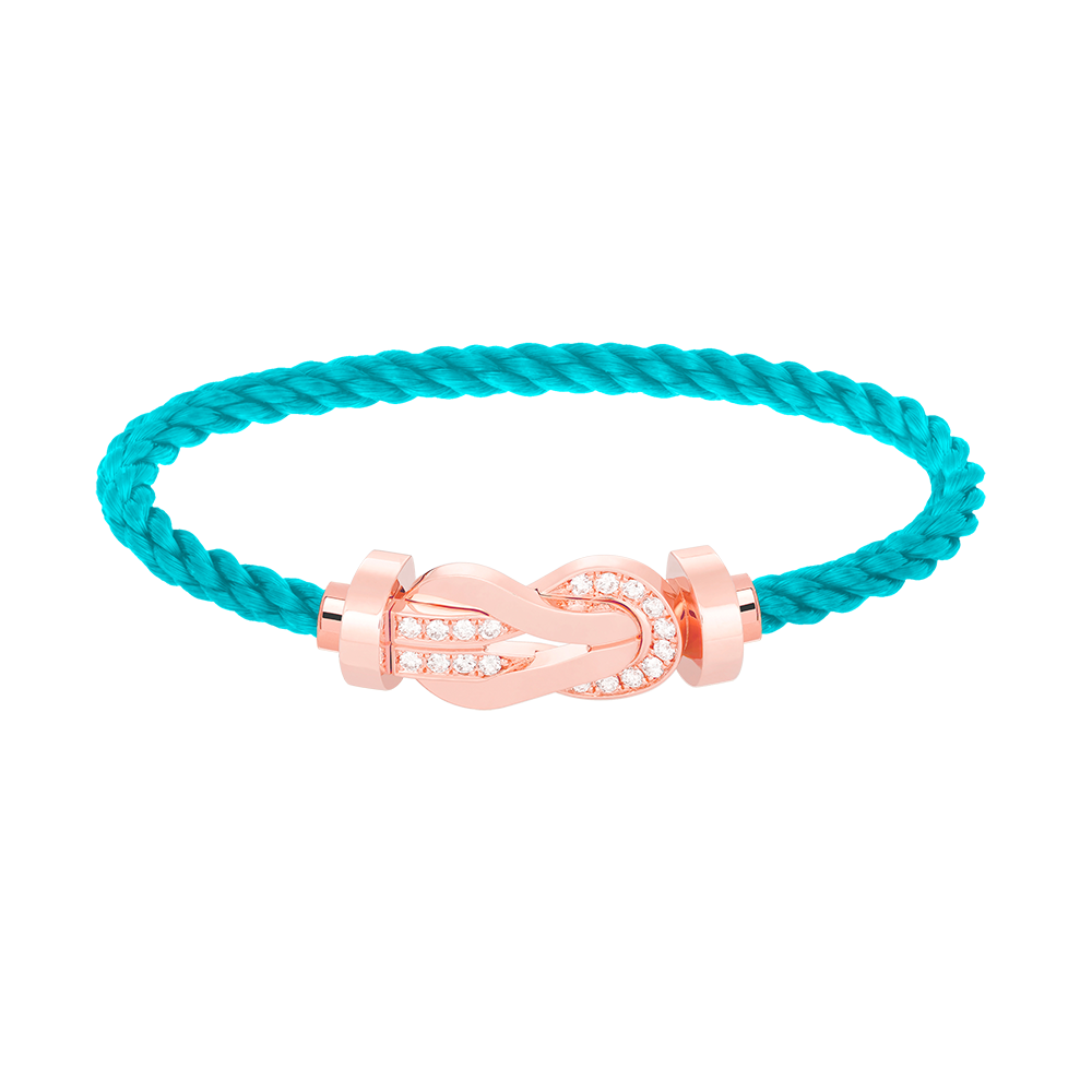 [Elite]CHANCE LARGE 8 FIGURE BUCKLE HALF DIAMOND BRACELET ROSE GOLD