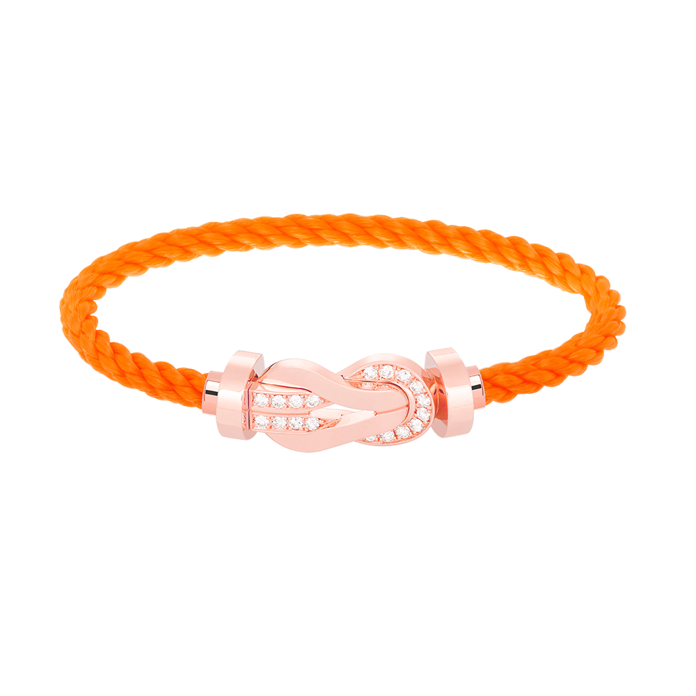 [Elite]CHANCE LARGE 8 FIGURE BUCKLE HALF DIAMOND BRACELET ROSE GOLD
