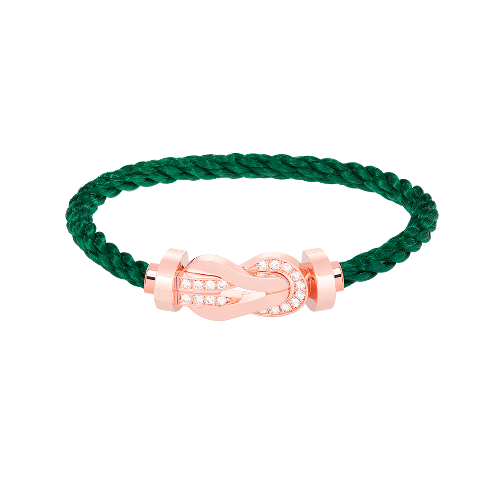 [Elite]CHANCE LARGE 8 FIGURE BUCKLE HALF DIAMOND BRACELET ROSE GOLD
