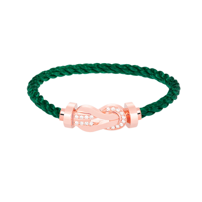 [Elite]CHANCE LARGE 8 FIGURE BUCKLE HALF DIAMOND BRACELET ROSE GOLD
