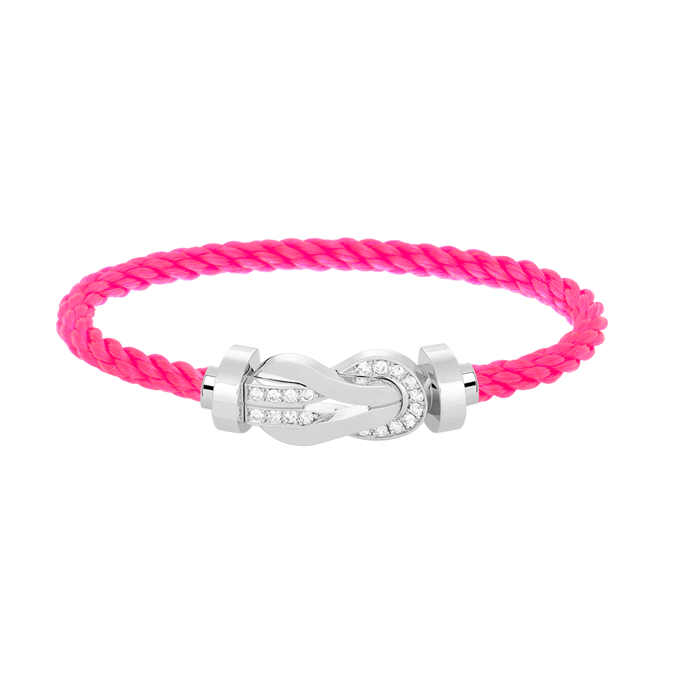 [Elite]CHANCE LARGE 8 FIGURE BUCKLE HALF DIAMOND BRACELET SILVER