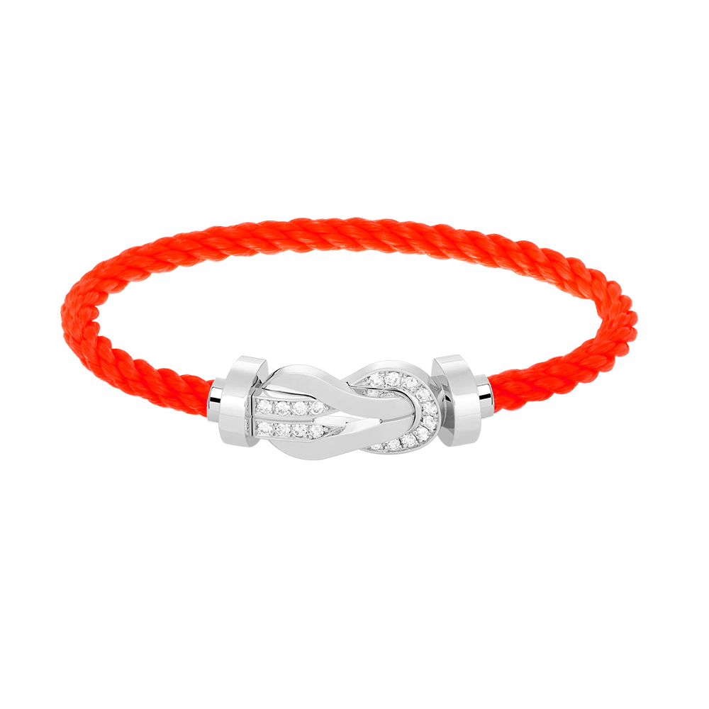 [Elite]CHANCE LARGE 8 FIGURE BUCKLE HALF DIAMOND BRACELET SILVER