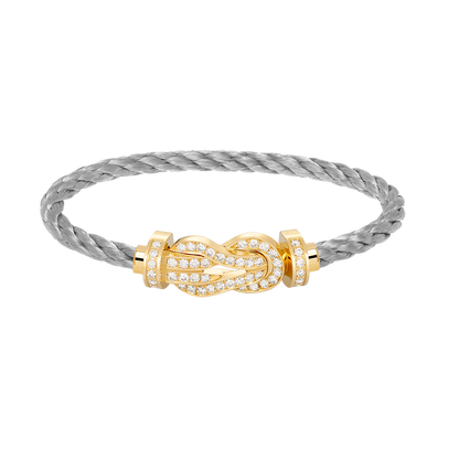 [Elite]CHANCE LARGE 8 FIGURE BUCKLE FULLDIAMOND BRACELET GOLD