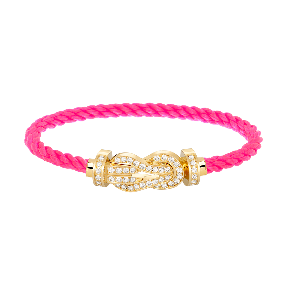 [Elite]CHANCE LARGE 8 FIGURE BUCKLE FULLDIAMOND BRACELET GOLD