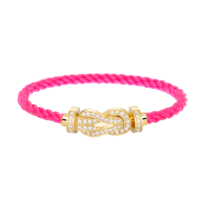[Elite]CHANCE LARGE 8 FIGURE BUCKLE FULLDIAMOND BRACELET GOLD