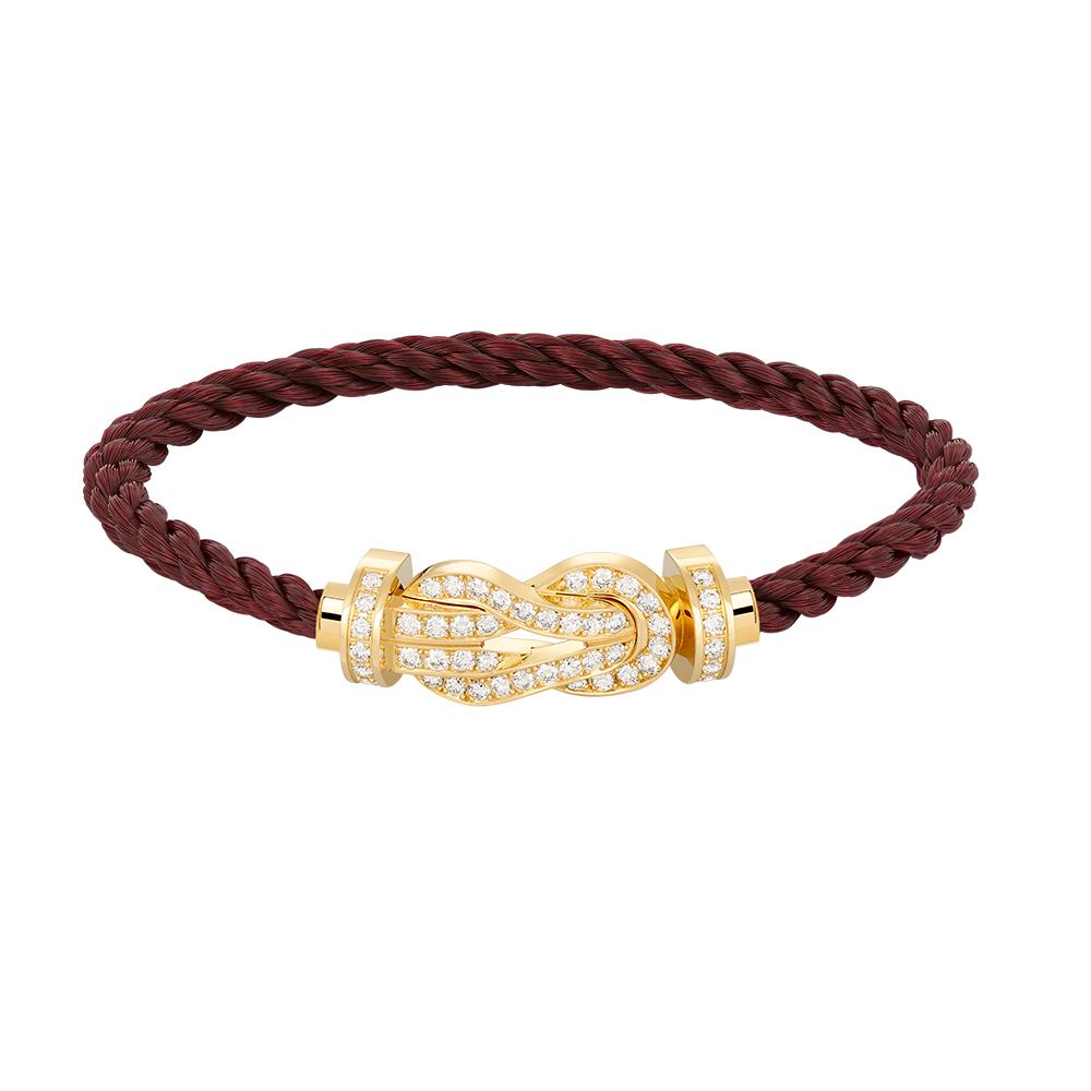 [Elite]CHANCE LARGE 8 FIGURE BUCKLE FULLDIAMOND BRACELET GOLD