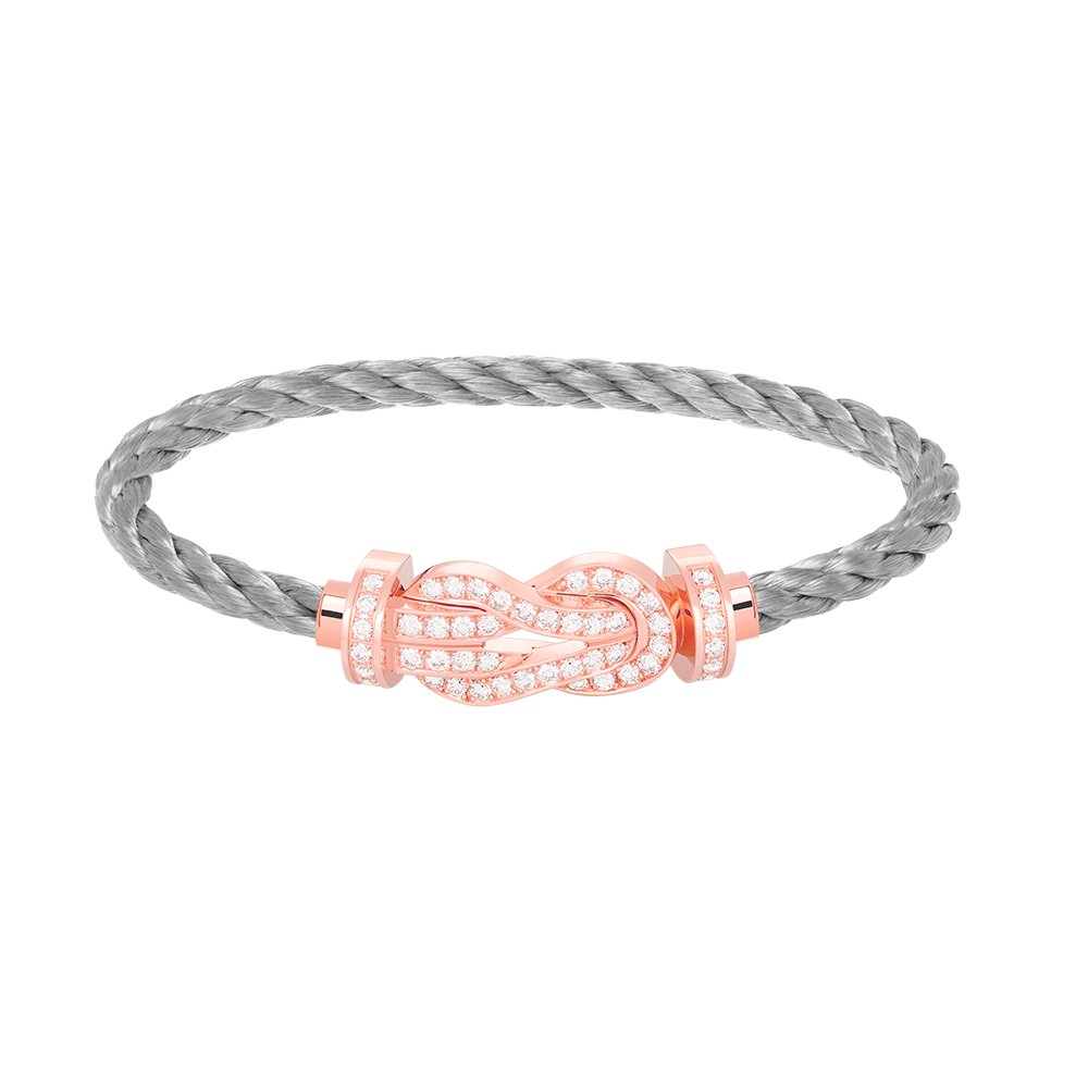 [Elite]CHANCE LARGE 8 FIGURE BUCKLE FULL DIAMOND BRACELET ROSE GOLD