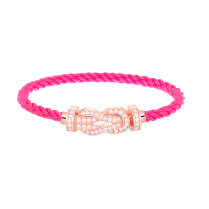 [Elite]CHANCE LARGE 8 FIGURE BUCKLE FULL DIAMOND BRACELET ROSE GOLD