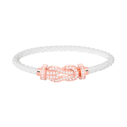 [Elite]CHANCE LARGE 8 FIGURE BUCKLE FULL DIAMOND BRACELET ROSE GOLD