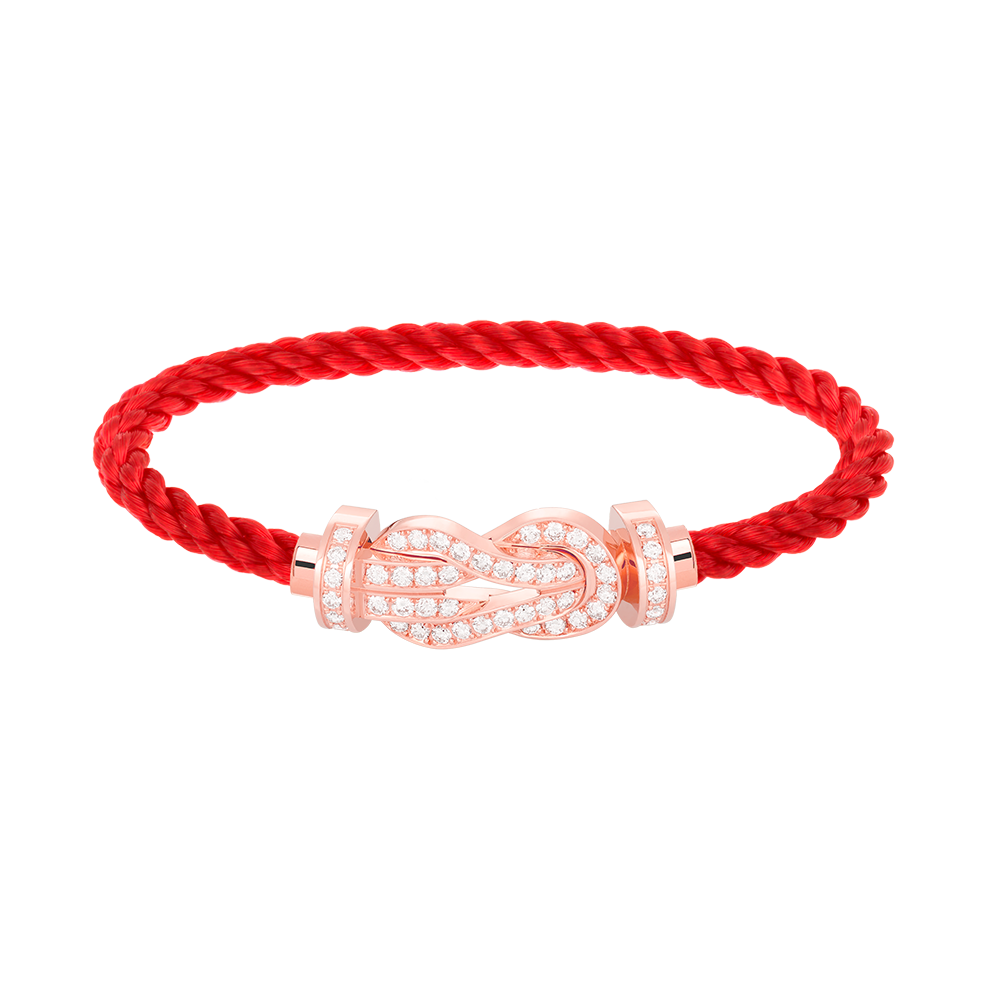 [Elite]CHANCE LARGE 8 FIGURE BUCKLE FULL DIAMOND BRACELET ROSE GOLD
