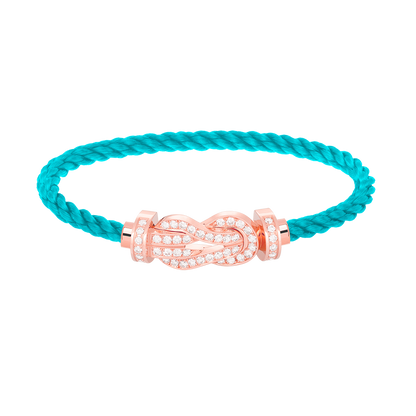 [Elite]CHANCE LARGE 8 FIGURE BUCKLE FULL DIAMOND BRACELET ROSE GOLD