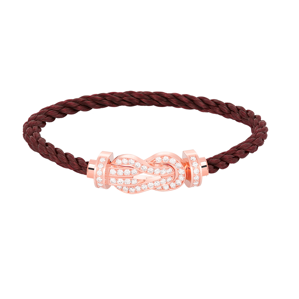 [Elite]CHANCE LARGE 8 FIGURE BUCKLE FULL DIAMOND BRACELET ROSE GOLD