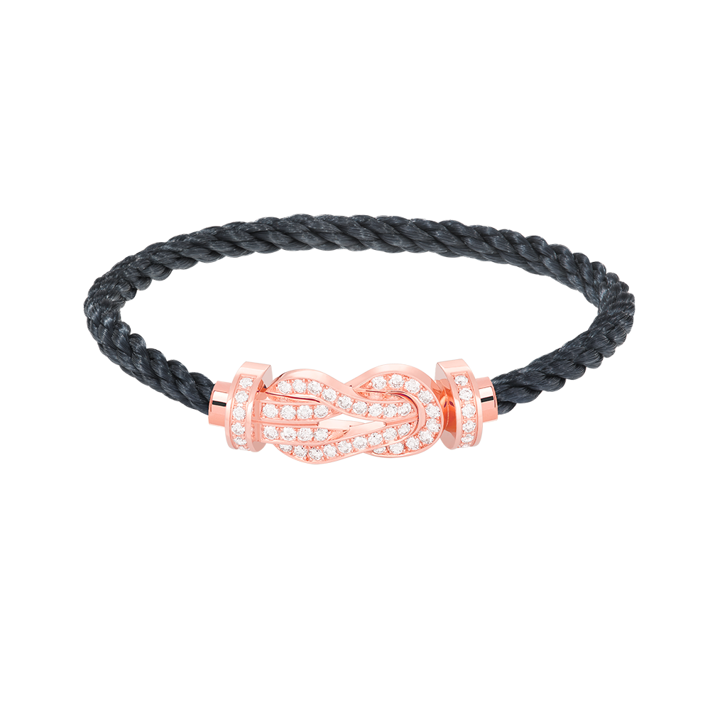 [Elite]CHANCE LARGE 8 FIGURE BUCKLE FULL DIAMOND BRACELET ROSE GOLD