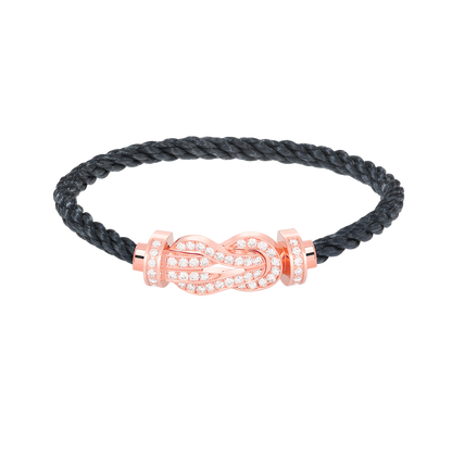 [Elite]CHANCE LARGE 8 FIGURE BUCKLE FULL DIAMOND BRACELET ROSE GOLD