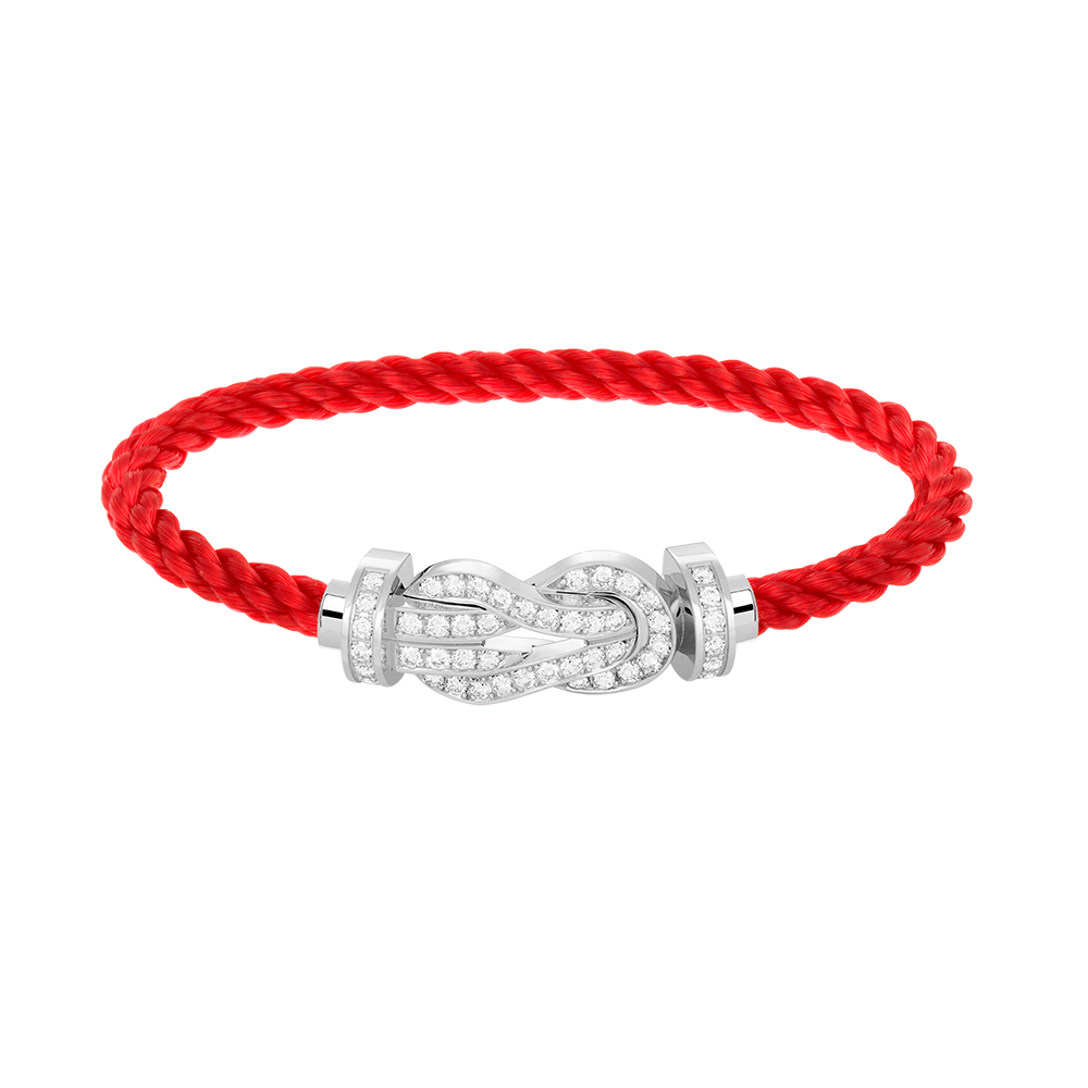 [Elite]CHANCE LARGE 8 FIGURE BUCKLE FULL DIAMOND BRACELET SILVER