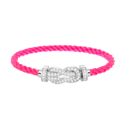 [Elite]CHANCE LARGE 8 FIGURE BUCKLE FULL DIAMOND BRACELET SILVER