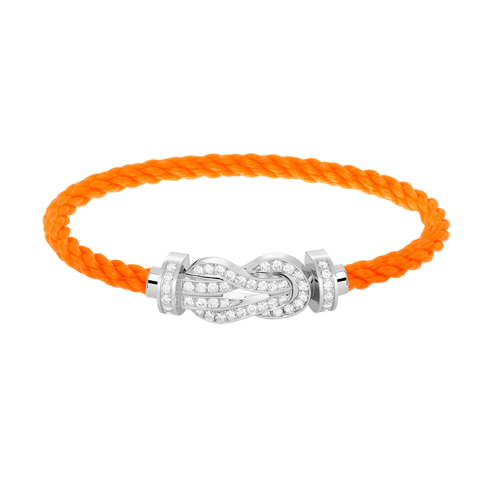 [Elite]CHANCE LARGE 8 FIGURE BUCKLE FULL DIAMOND BRACELET SILVER