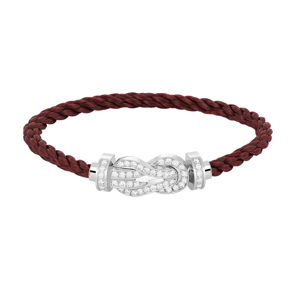 [Elite]CHANCE LARGE 8 FIGURE BUCKLE FULL DIAMOND BRACELET SILVER