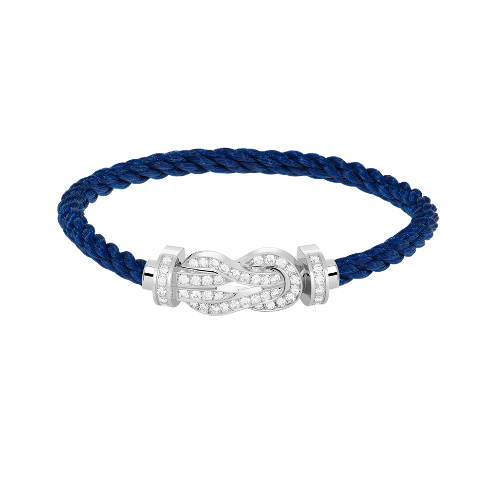 [Elite]CHANCE LARGE 8 FIGURE BUCKLE FULL DIAMOND BRACELET SILVER