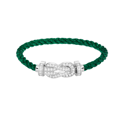 [Elite]CHANCE LARGE 8 FIGURE BUCKLE FULL DIAMOND BRACELET SILVER