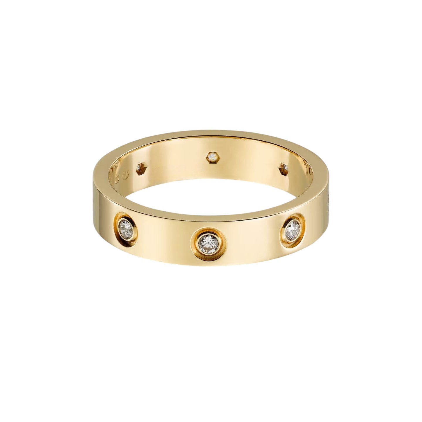 [Elite]LOVE 4MM 8 DIAMOND RING