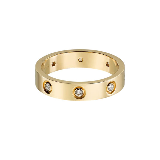 [Elite]LOVE 4MM 8 DIAMOND RING