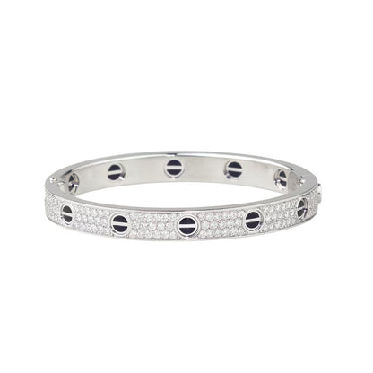 [Elite]LOVE BRACELET 6.1MM DIAMOND-PAVED CERAMIC