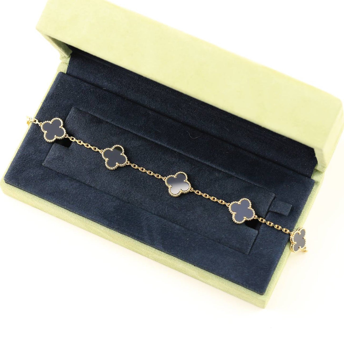 [Elite] CLOVER 5 MOTIF ONYXS BRACELET COLLECTION