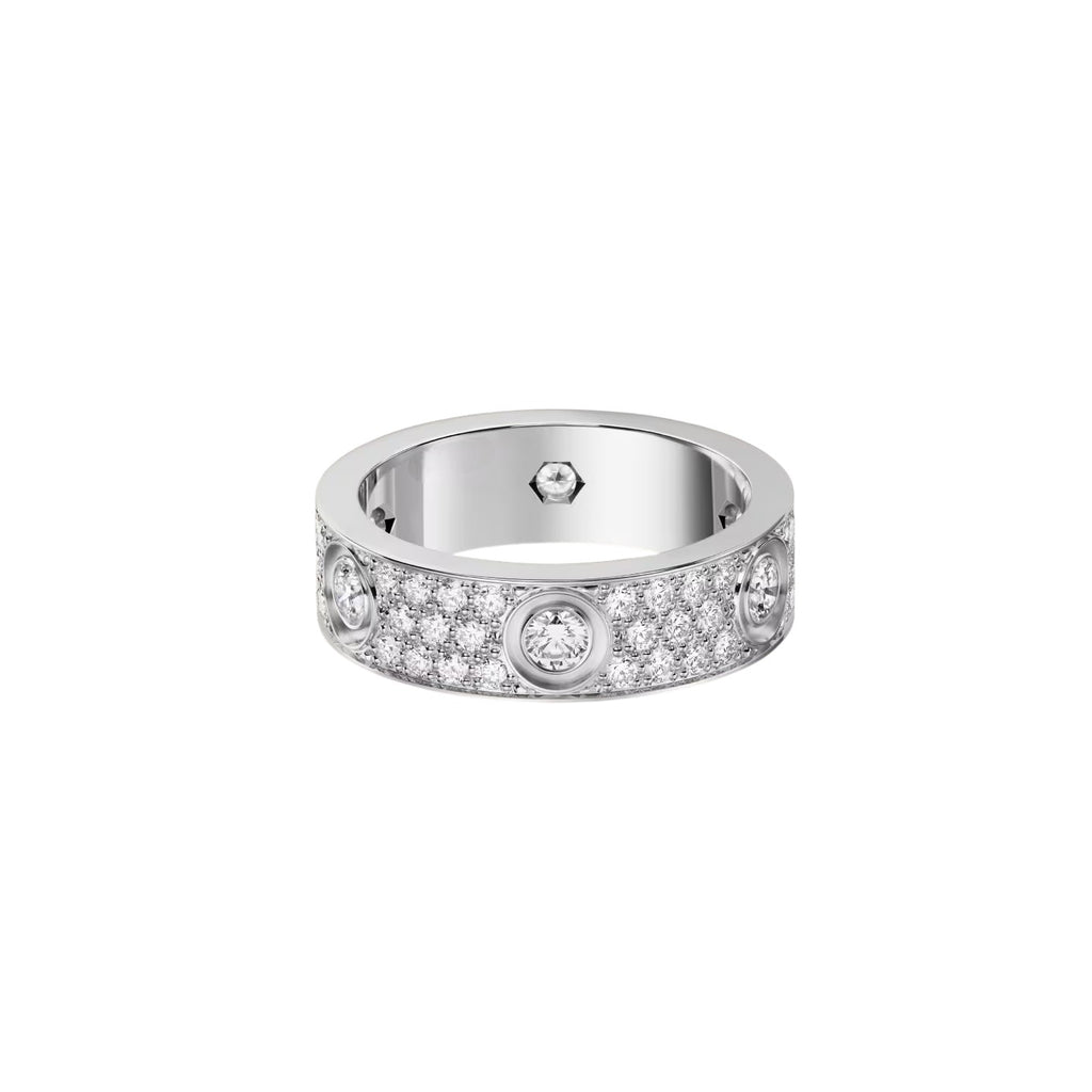 [Elite]LOVE 5.5MM FULL-PAVE 6-DIAMOND RING
