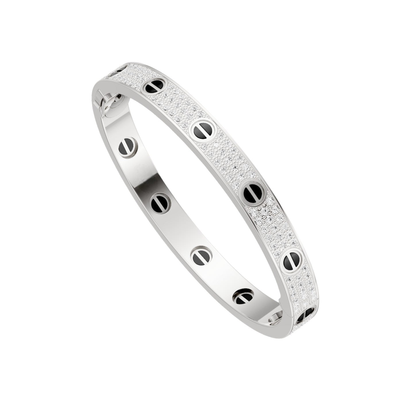 [Elite]LOVE BRACELET 6.1MM DIAMOND-PAVED CERAMIC