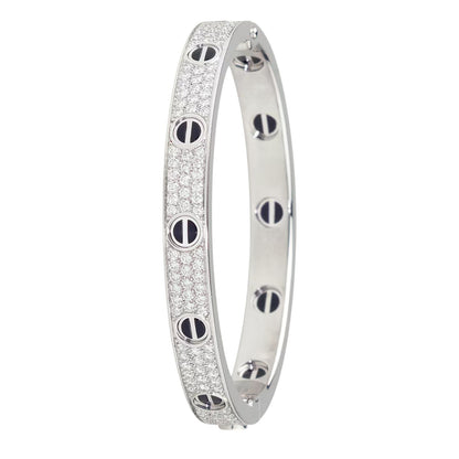 [Elite]LOVE BRACELET 6.1MM DIAMOND-PAVED CERAMIC