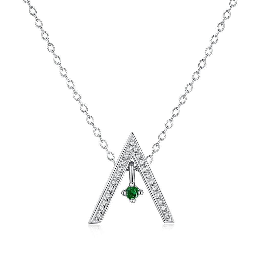 [Elite]Sparkling "A" Shape Necklace