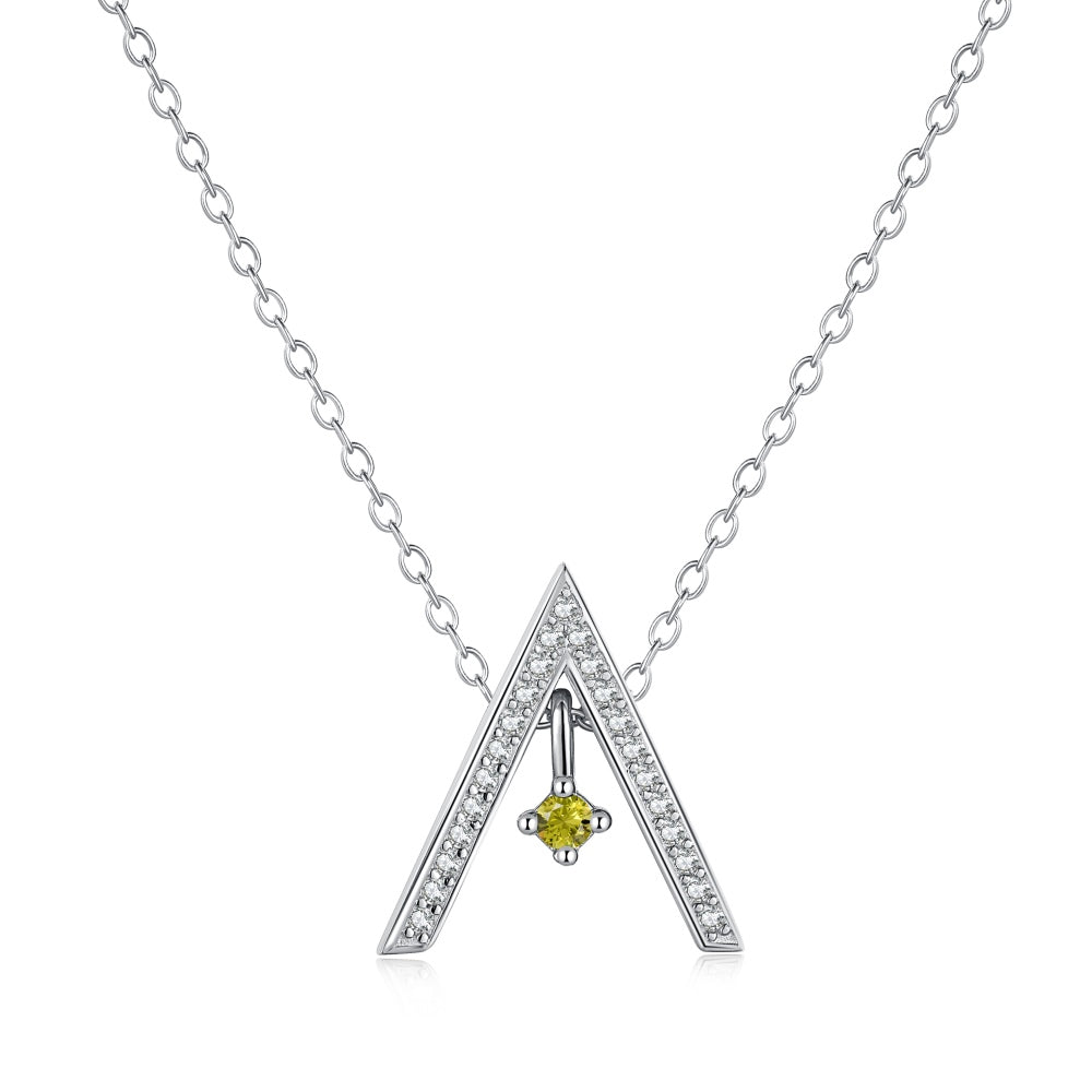[Elite]Sparkling "A" Shape Necklace