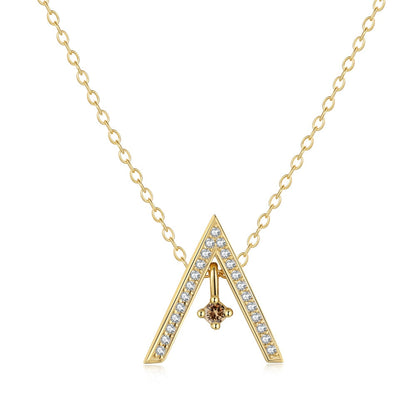 [Elite]Sparkling "A" Shape Necklace