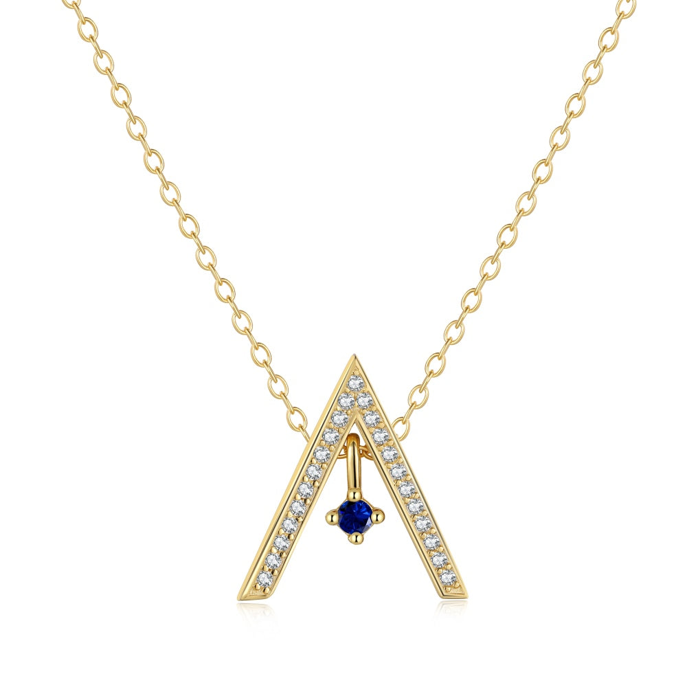 [Elite]Sparkling "A" Shape Necklace