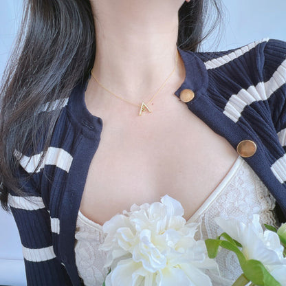 [Elite]Sparkling "A" Shape Necklace